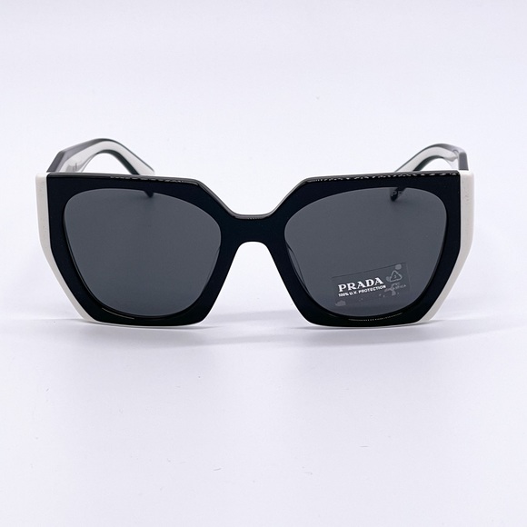 NEW PRADA PR15WS 09Q5S0 WOMEN’S SUNGLASSES PRADA SPR 15W BLACK WHITE PR 15WS - Picture 3 of 14